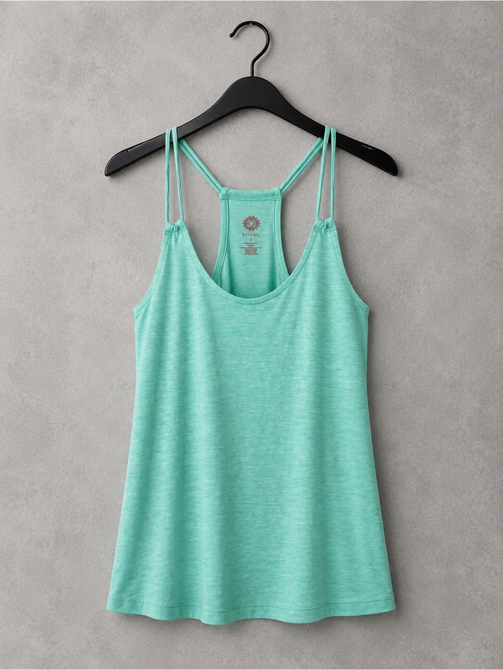 Brisas Mint Green Racerback Tank Top Double Strap Sleeveless Casual Size Small